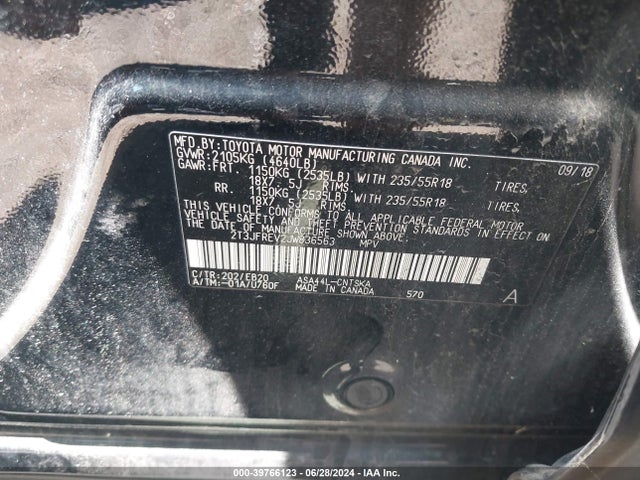 Toyota RAV4 SE 2018 2T3JFREV2JW836563 Image 9