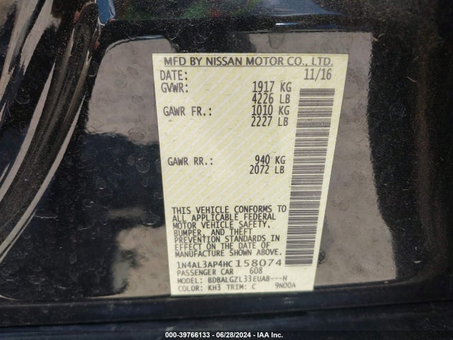 Nissan Altima 2.5 S 2017 1N4AL3AP4HC158074 Image 9