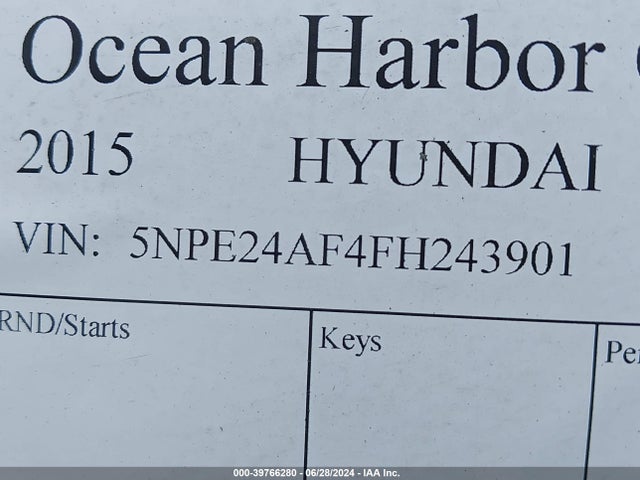 Hyundai SONATA SE 2015 5NPE24AF4FH243901 Image 9