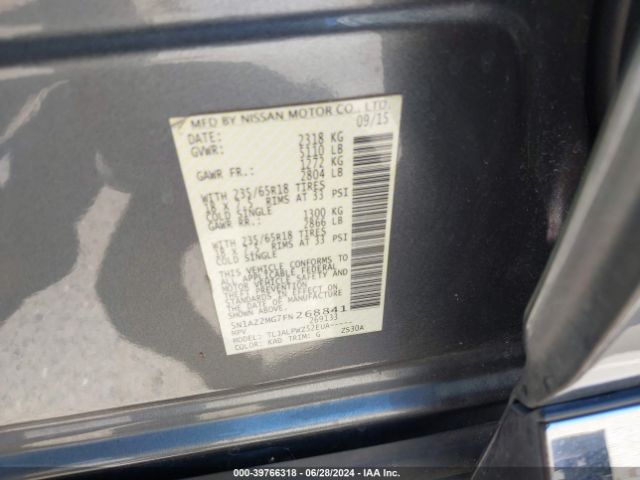 5N1AZ2MG7FN268841 Nissan MURANO S