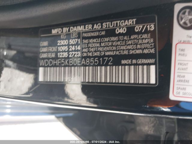 WDDHF5KB0EA855172 Mercedes-Benz E 350