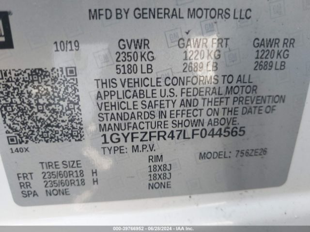 1GYFZFR47LF044565 Cadillac Xt4 Awd Sport