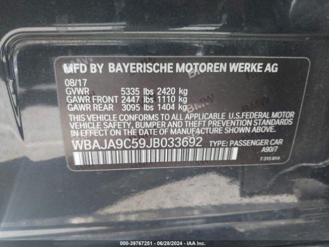 WBAJA9C59JB033692 BMW 530e Iperformance