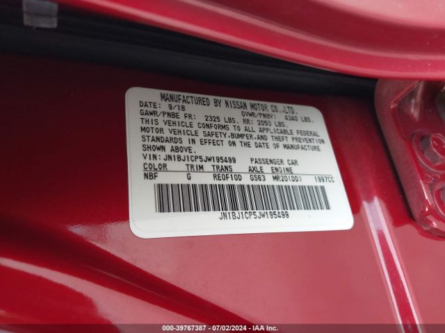 JN1BJ1CP5JW195499 Nissan Rogue Sport Sv