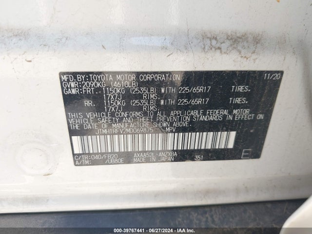Toyota RAV4 LE 2021 JTMH1RFV2MD069875 Image 26
