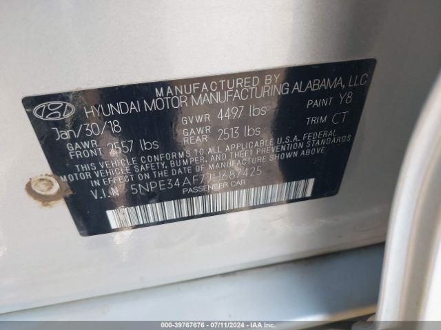 5NPE34AF7JH687425 Hyundai Sonata Sport