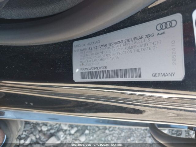 WAUWGAFC9FN008300 Audi A7 3.0t Premium Plus