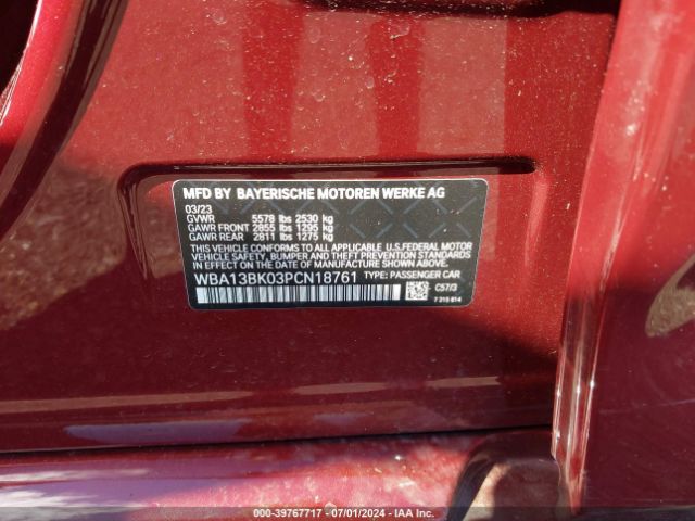 WBA13BK03PCN18761 BMW M550 I Xdrive