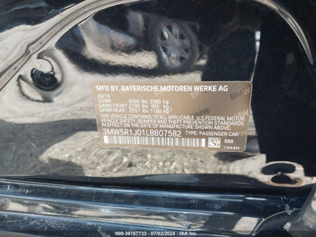 3MW5R1J01L8B07582 BMW 330I