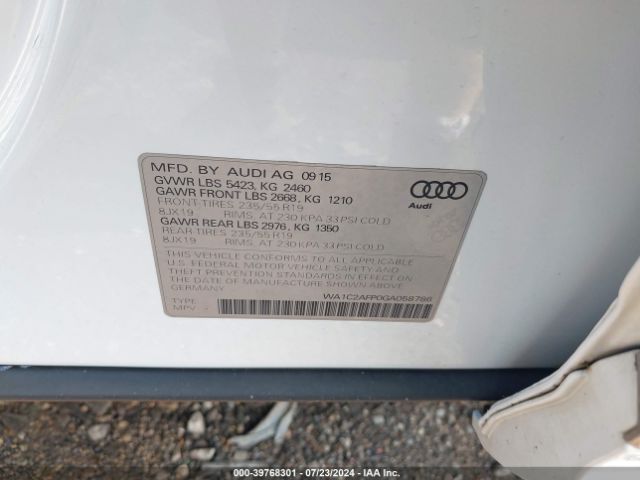WA1C2AFP0GA058786 Audi Q5 2.0t Premium