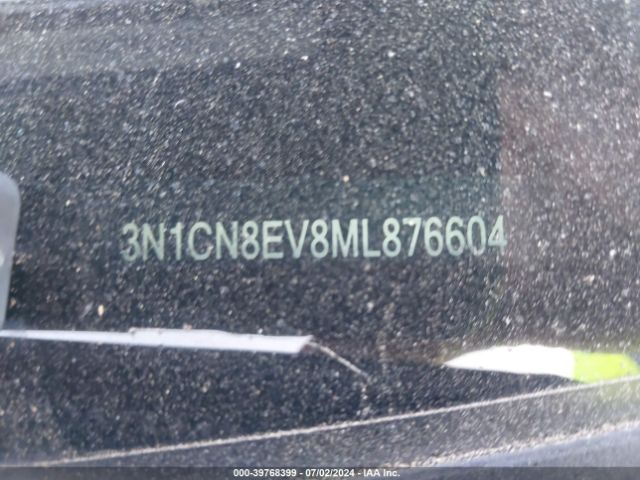 3N1CN8EV8ML876604 Nissan Versa Sv Xtronic Cvt