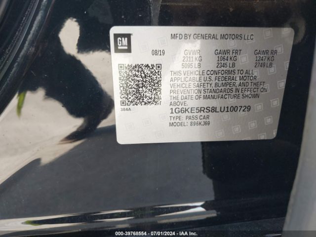 1G6KE5RS8LU100729 Cadillac Ct6 Awd Premium Luxury