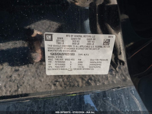 1GKS2CKJ5FR251969 GMC YUKON DENALI