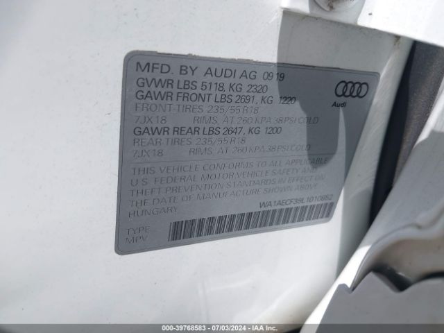 WA1AECF39L1010852 Audi Q3 Premium 45 Tfsi Quattro Tiptronic