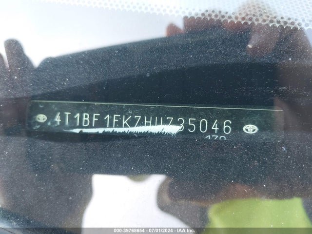 Toyota CAMRY LE 2017 4T1BF1FK7HU735046 Image 9