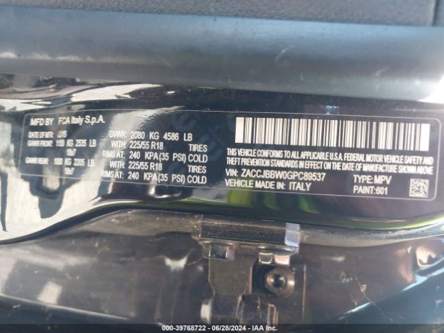 ZACCJBBW0GPC89537 Jeep Renegade 75th Anniversary