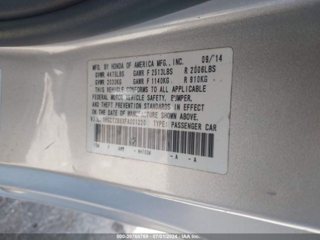 1HGCT2B8XFA001230 Honda Accord Ex-l V-6