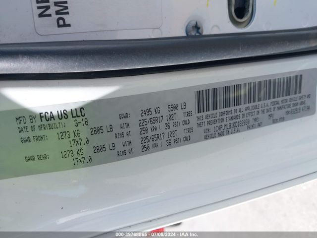 1C4PJMLB1KD182030 Jeep Cherokee Latitude Plus 4x4