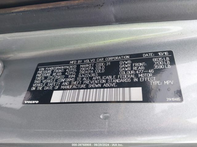 2017 VOLVO XC90 HYBRID YV4BC0PM1H1142613 Photo 8