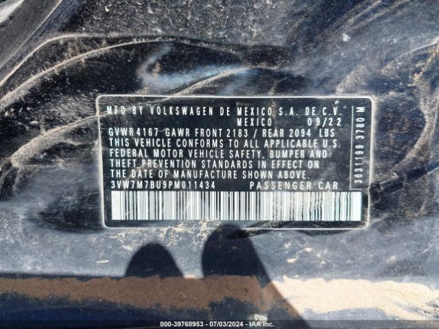 3VW7M7BU9PM011434 Volkswagen Jetta 1.5t Se