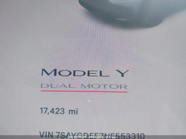 7SAYGDEF7NF553310 Tesla Model Y Performance Dual Motor All-wheel Drive