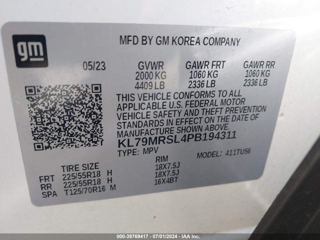 Chevrolet Trailblazer Awd Lt 2023 KL79MRSL4PB194311 Image 9