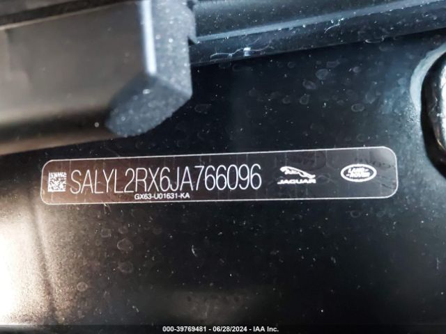 SALYL2RX6JA766096 Land Rover Range Rover Velar P250 Se R-dynamic