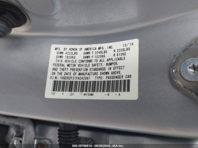 1HGCR2F31FA042987 Honda ACCORD LX