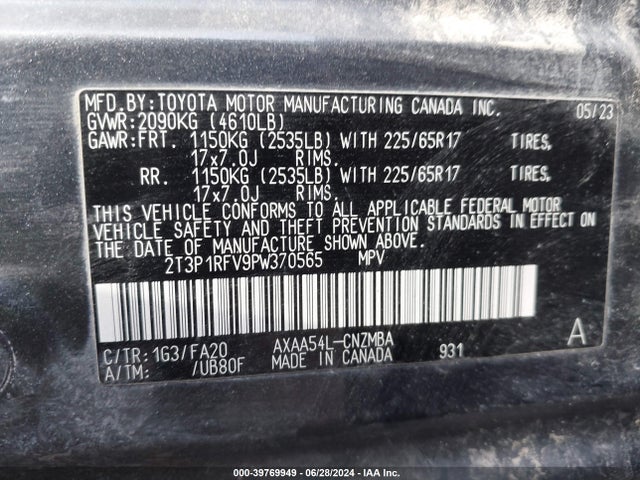 Toyota Rav4 Xle 2023 2T3P1RFV9PW370565 Image 9