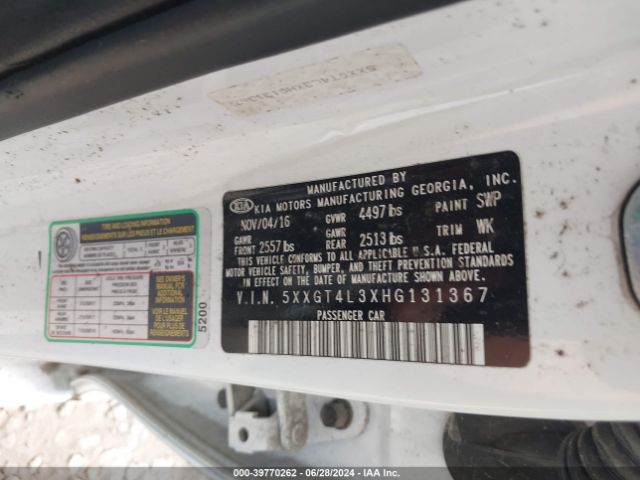 5XXGT4L3XHG131367 KIA Optima Lx
