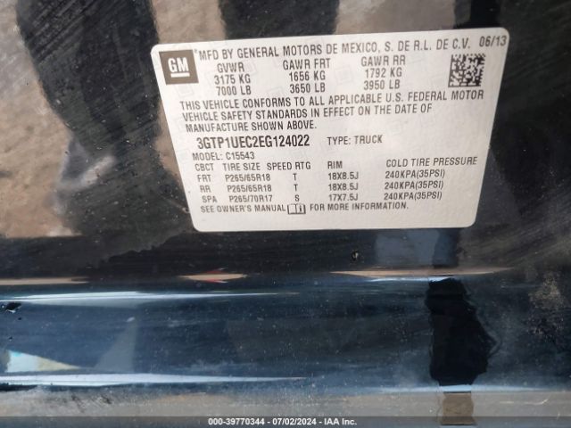 3GTP1UEC2EG124022 GMC Sierra 1500 Sle