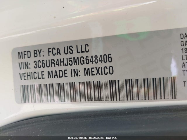 RAM 2500 Tradesman  4x2 8' Box 2021 3C6UR4HJ5MG648406 Image 9