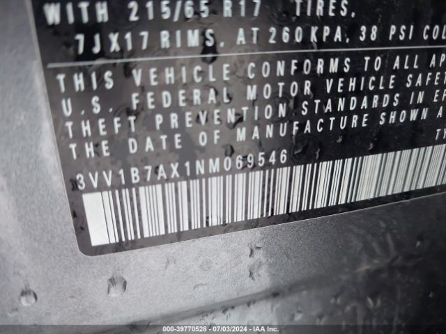 3VV1B7AX1NM069546 Volkswagen Tiguan 2.0t S