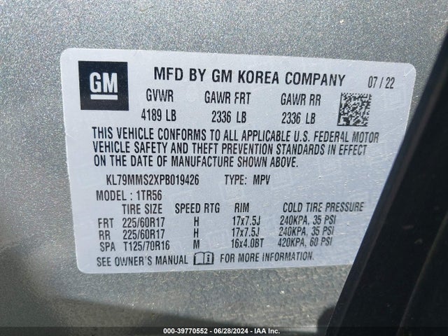 Chevrolet Trailblazer Fwd Ls 2023 KL79MMS2XPB019426 Image 9