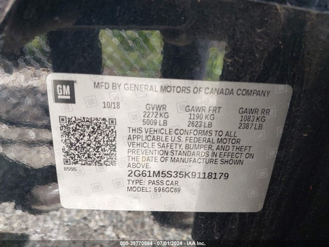 2G61M5S35K9118179 Cadillac XTS LUXURY