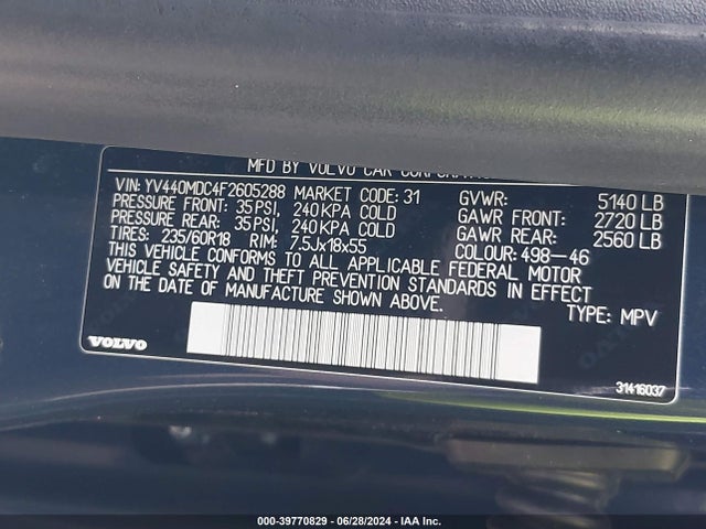 Volvo Xc60 T5 Premier Plus 2015 YV440MDC4F2605288 Image 9