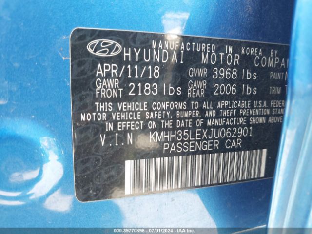 KMHH35LEXJU062901 Hyundai ELANTRA GT