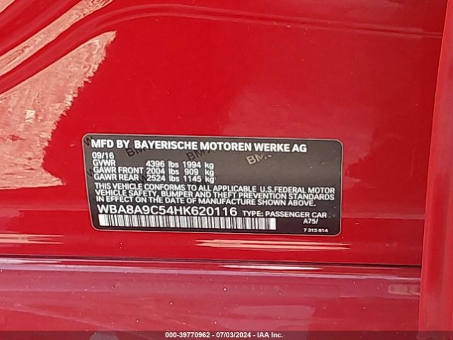 WBA8A9C54HK620116 BMW 320i