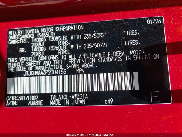 Lexus Rx 350 Premium Plus 2023 JTJCHMAA3P2004155 Image 9