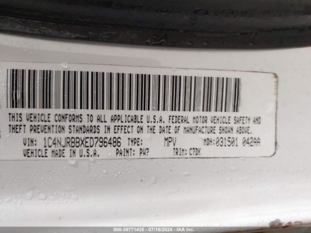 1C4NJRBBXED796486 Jeep Patriot Sport