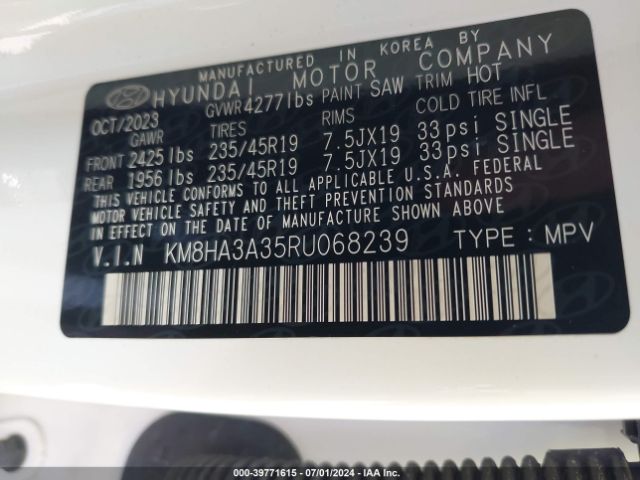 KM8HA3A35RU068239 Hyundai Kona N Line