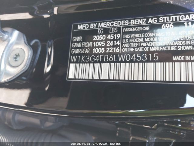 W1K3G4FB6LW045315 Mercedes-Benz A 220 4matic