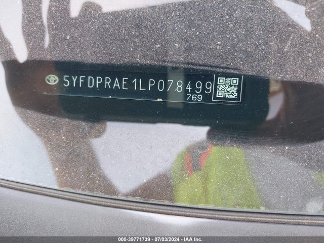 Toyota COROLLA L 2020 5YFDPRAE1LP078499 Image 9
