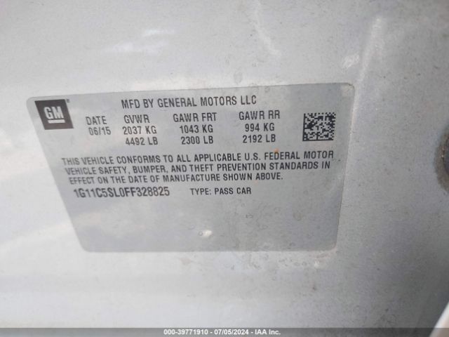 1G11C5SL0FF328825 Chevrolet MALIBU 1LT