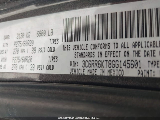 3C6RR6KT8GG145601 RAM 1500 Express