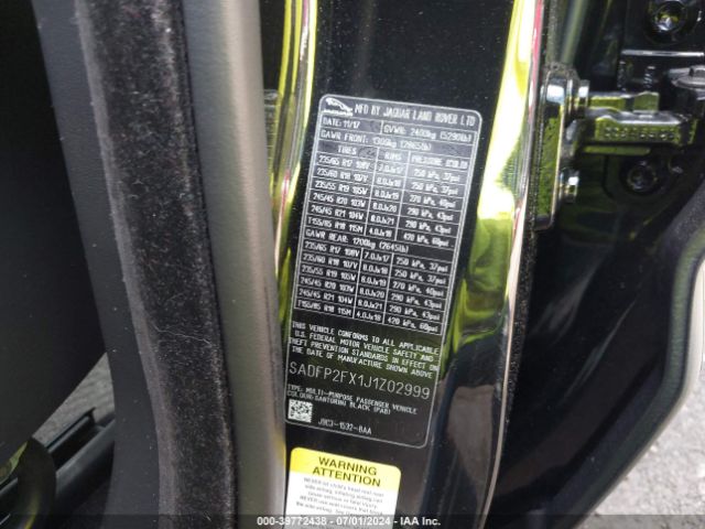SADFP2FX1J1Z02999 Jaguar E-PACE SE