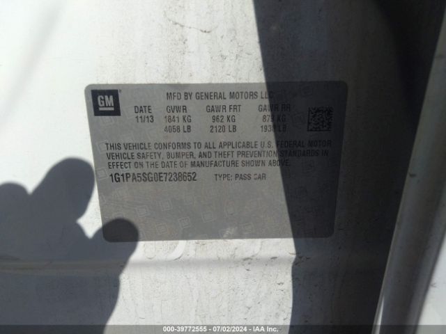 1G1PA5SG0E7238652 Chevrolet Cruze Ls Auto
