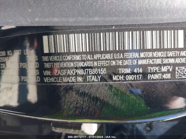 ZASFAKPN9J7B86156 Alfa Romeo Stelvio Sport Awd
