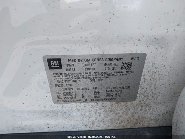 Buick Encore Awd Essence 2020 KL4CJGSB1LB048739 Image 9