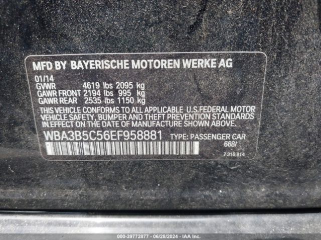 WBA3B5C56EF958881 BMW 328i Xdrive